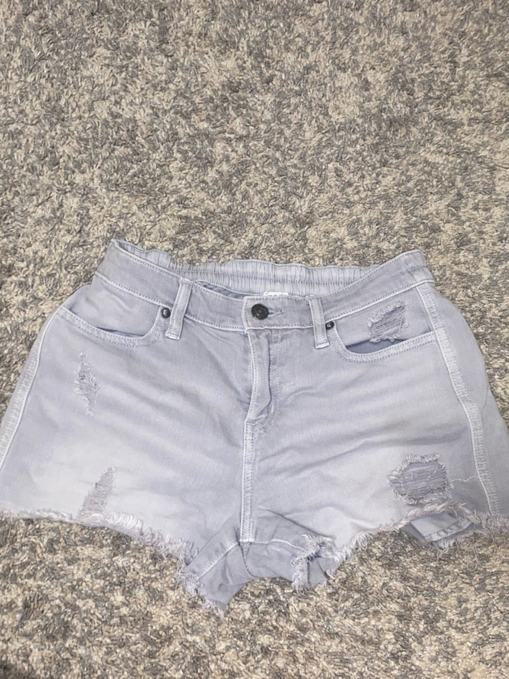 Aerie Distressed Grey DenimStretch Shorts